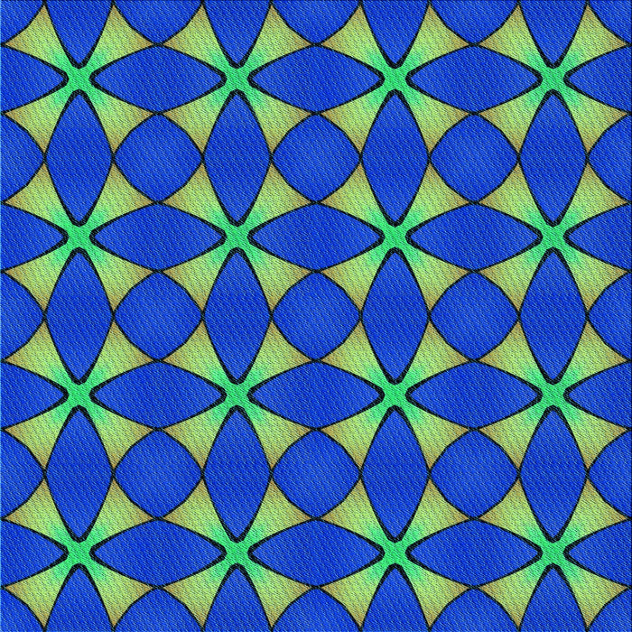 Round Machine Washable Transitional Medium Sea Green Rug, wshpat2453lblu