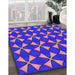 Patterned Medium Orchid Purple Rug in Family Room, pat2453pur