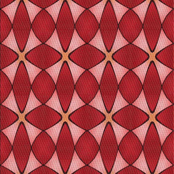 Patterned Red Rug, pat2453rd