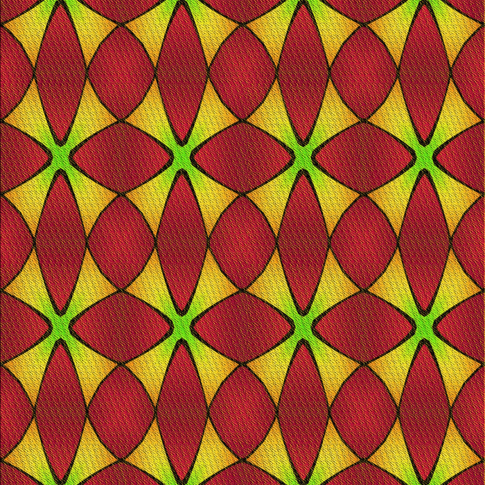 Patterned Red Rug, pat2453yw