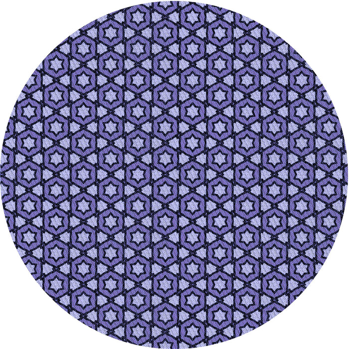 Square Patterned Blue Rug, pat2454blu