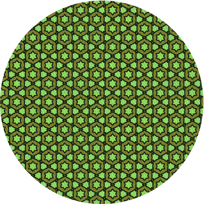 Square Patterned Dark Forest Green Rug, pat2454grn