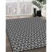 Patterned Dark Gray Rug in Family Room, pat2454gry