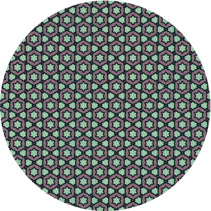 Square Machine Washable Transitional Dark Sea Green Rug in a Living Room, wshpat2454lblu