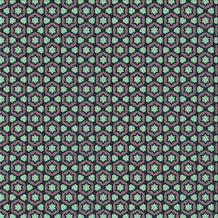 Round Patterned Dark Sea Green Rug, pat2454lblu