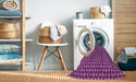 Machine Washable Transitional Dark Magenta Purple Rug in a Washing Machine, wshpat2454pur