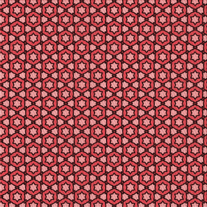 Round Patterned Red Rug, pat2454rd