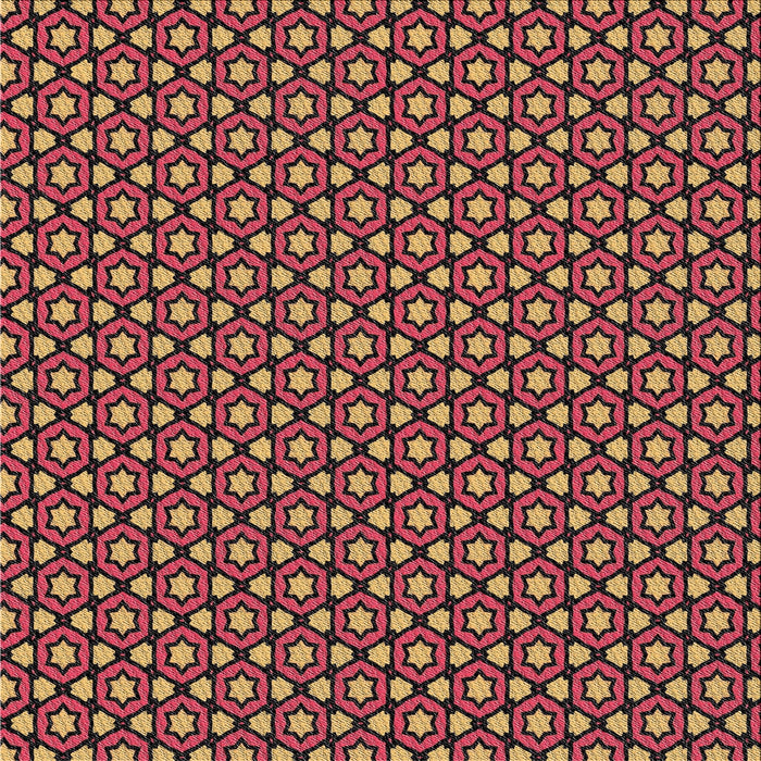 Square Patterned Deep Red Novelty Rug, pat2454