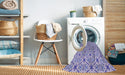 Machine Washable Transitional Mauve Purple Rug in a Washing Machine, wshpat2455blu