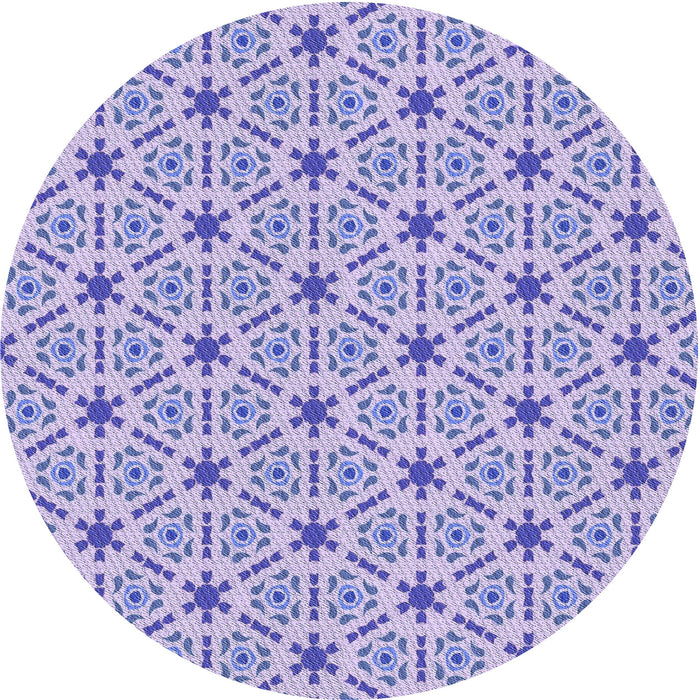 Square Patterned Mauve Purple Rug, pat2455blu