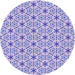 Square Patterned Mauve Purple Rug, pat2455blu