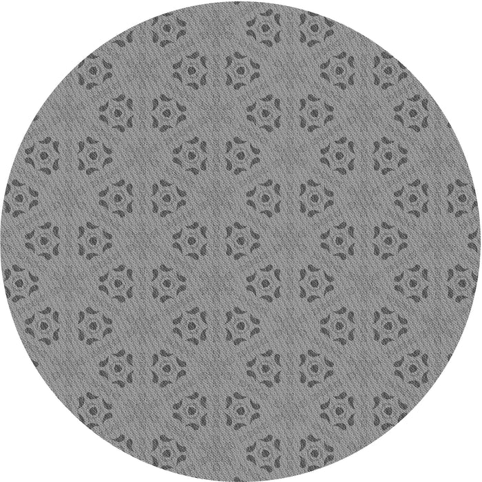 Square Patterned Dark Gray Rug, pat2455gry