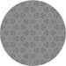 Square Patterned Dark Gray Rug, pat2455gry