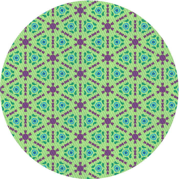 Square Patterned Dull-Sea Green Rug, pat2455lblu