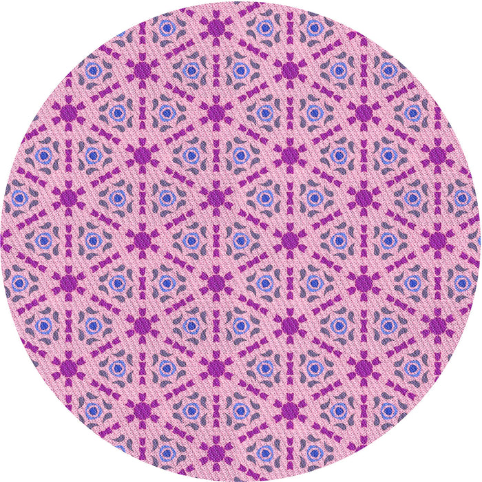 Square Machine Washable Transitional Pastel Purple Pink Rug in a Living Room, wshpat2455pur