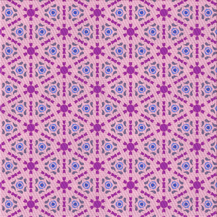 Round Patterned Pastel Purple Pink Rug, pat2455pur