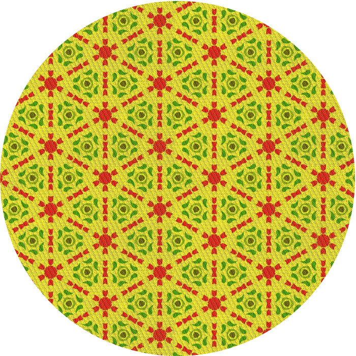 Square Patterned Dark Golden Brown Rug, pat2455yw