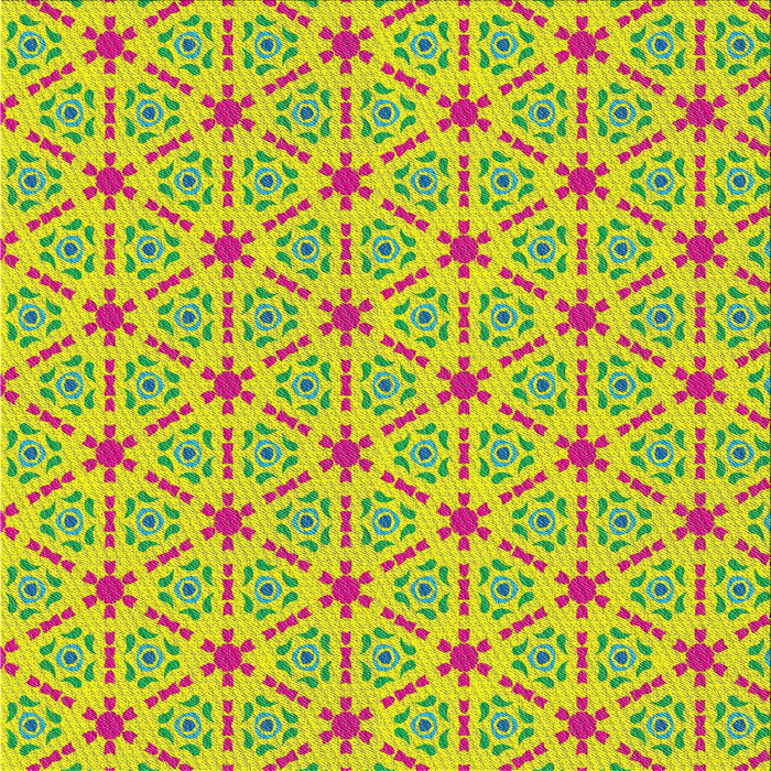 Sideview of Machine Washable Transitional Yellow Green Rug, wshpat2455