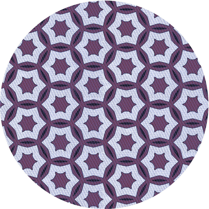 Square Patterned Purple Rug, pat2456blu