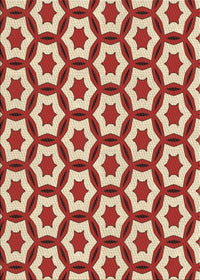 Machine Washable Transitional Red Rug, wshpat2456brn