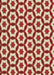 Machine Washable Transitional Red Rug, wshpat2456brn