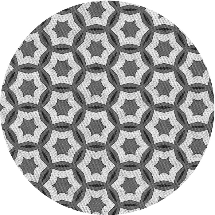 Square Patterned Platinum Silver Gray Rug, pat2456gry