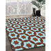 Machine Washable Transitional Blue Rug in a Family Room, wshpat2456lblu