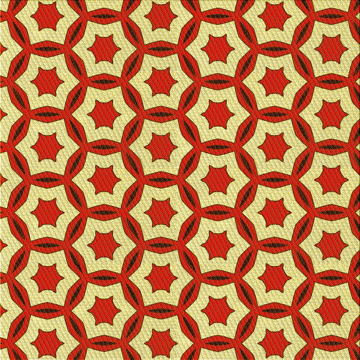 Round Patterned Red Rug, pat2456yw