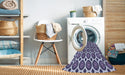 Machine Washable Transitional Dark Slate Blue Purple Rug in a Washing Machine, wshpat2457blu