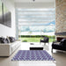 Machine Washable Transitional Dark Slate Blue Purple Rug in a Kitchen, wshpat2457blu