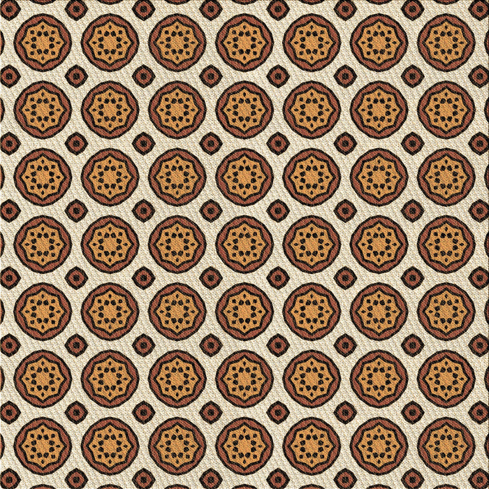 Round Machine Washable Transitional Red Brown Rug, wshpat2457brn