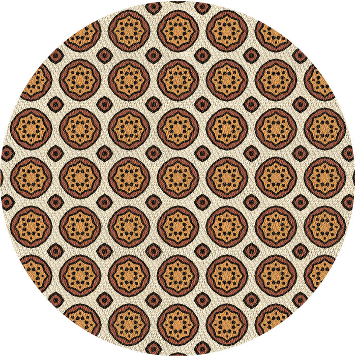 Square Patterned Red Brown Rug, pat2457brn