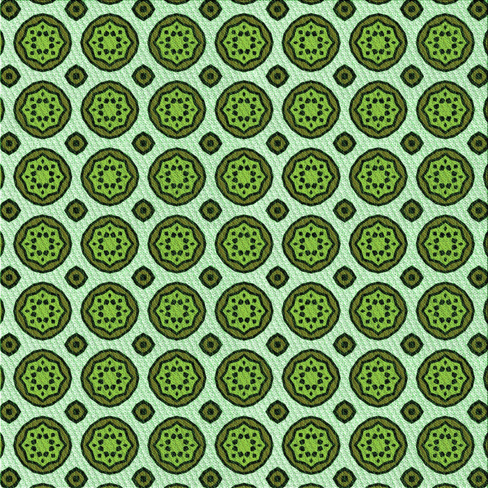 Round Patterned Pastel Green Rug, pat2457grn