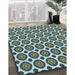 Patterned Tiffany Blue Rug in Family Room, pat2457lblu