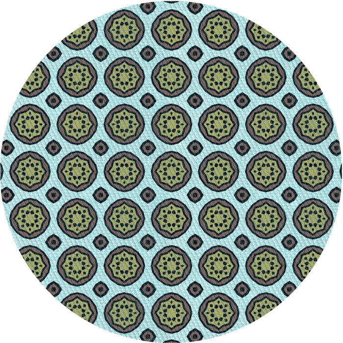 Square Machine Washable Transitional Tiffany Blue Rug in a Living Room, wshpat2457lblu