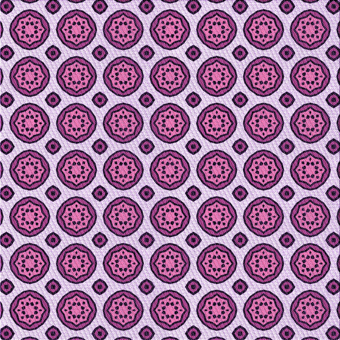 Round Machine Washable Transitional Purple Rug, wshpat2457pur