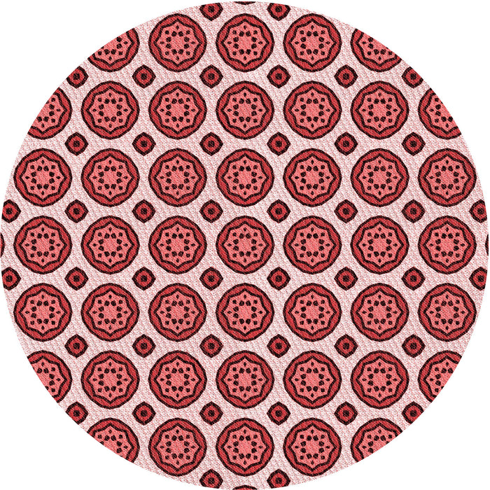 Square Patterned Cranberry Red Rug, pat2457rd