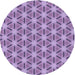 Square Machine Washable Transitional Purple Violet Purple Rug in a Living Room, wshpat2458blu