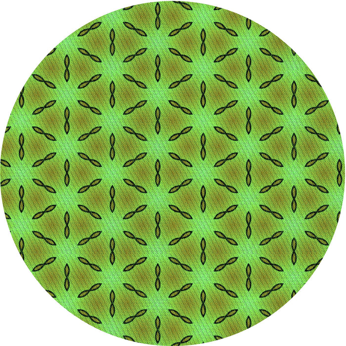 Square Patterned Bright Green Rug, pat2458grn
