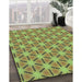 Machine Washable Transitional Yellow Green Rug in a Family Room, wshpat2458lblu