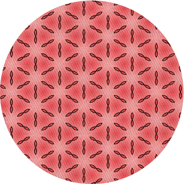 Square Patterned Red Rug, pat2458rd