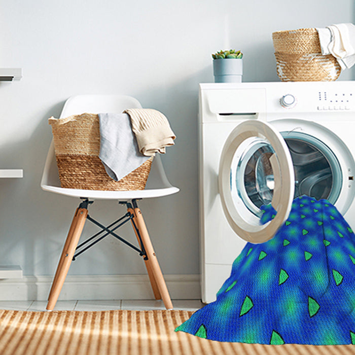 Machine Washable Transitional Dark Turquoise Green Rug in a Washing Machine, wshpat2459lblu