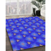 Machine Washable Transitional Blue Rug in a Family Room, wshpat2459pur