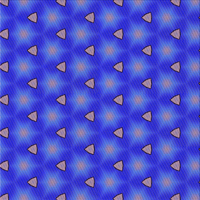 Round Patterned Blue Rug, pat2459pur