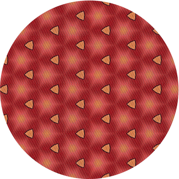 Square Patterned Red Rug, pat2459rd