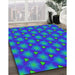 Machine Washable Transitional DarkTurquoise Green Rug in a Family Room, wshpat2459