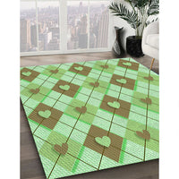 Patterned Light Green Rug, pat246grn