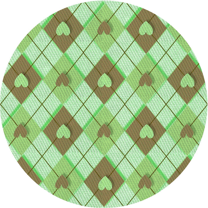 Square Patterned Light Green Rug, pat246grn