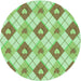 Square Patterned Light Green Rug, pat246grn