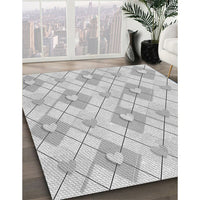 Patterned Dark Gray Rug, pat246gry